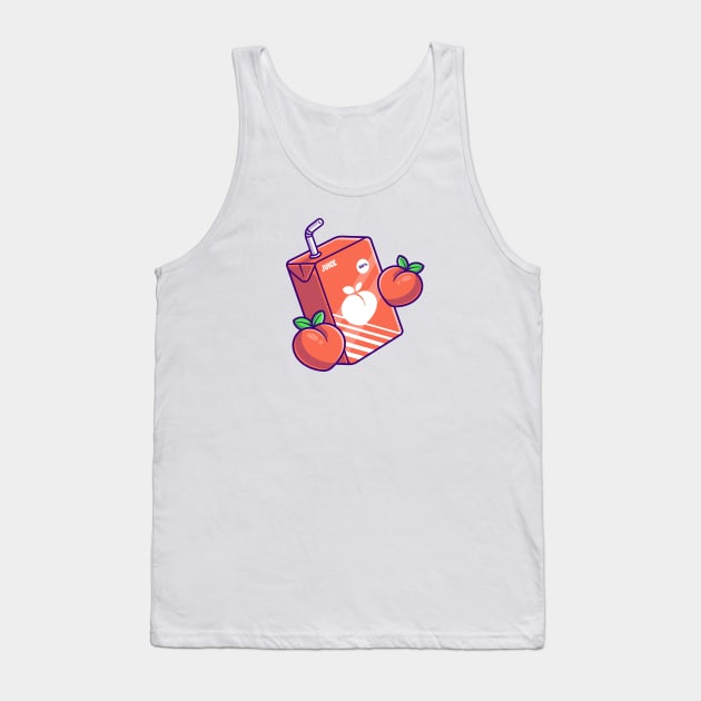 Peach Juice Box Cartoon Tank Top by Catalyst Labs